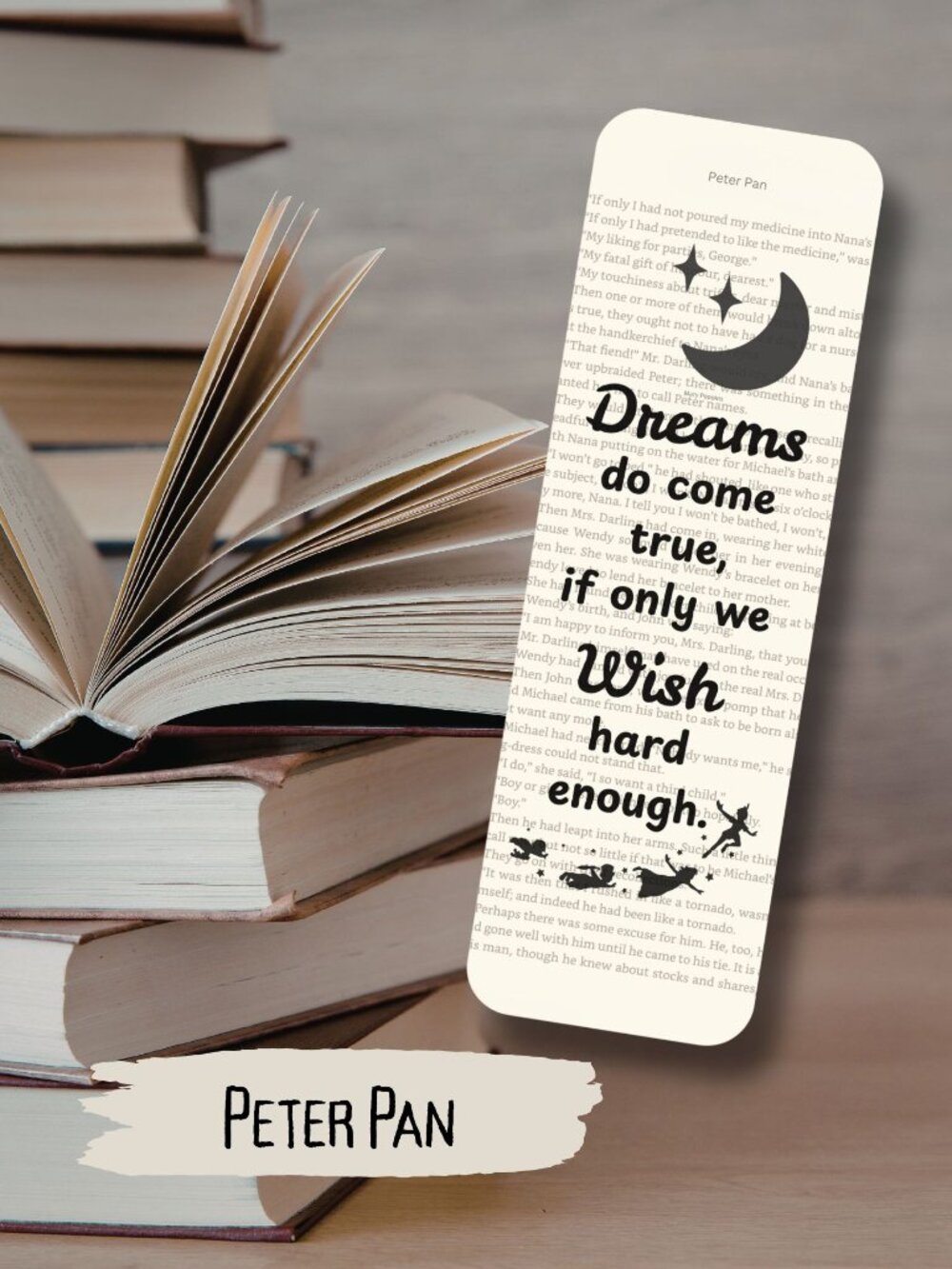Peter Pan Bookish Book Page Bookmark